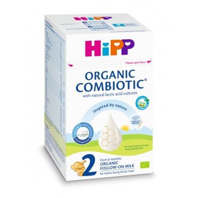 BIO HiPP 2 COMBIOTIC ekologiškas tolesnio maitinimo kūdikių pieno mišinys