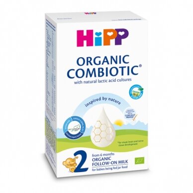 BIO HiPP 2 COMBIOTIC® Ekologiškas tolesnio maitinimo kūdikių pieno mišinys 10 vnt