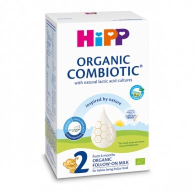 BIO HiPP 2 COMBIOTIC® Ekologiškas tolesnio maitinimo kūdikių pieno mišinys 10 vnt.