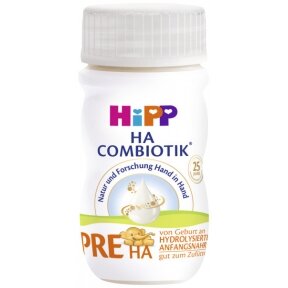 HiPP PRE HA COMBIOTIK® pieno mišinys kūdikiams nuo gimimo. Paruoštas vartoti.