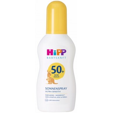 HiPP Babysanft apsauginis purškiamas saulės kremas SPF 50