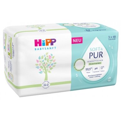 HiPP Babysanft drėgnos servetėlės 99,9 % vandens